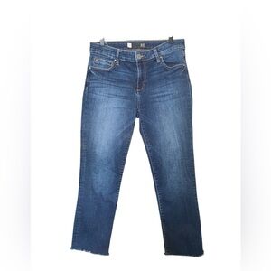 Kut from the Kloth Catherine Boyfriend Dark‎ Wash Raw Hem Jeans Size 4
